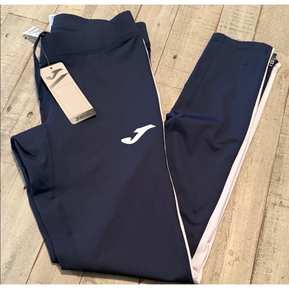 NWT‎ Joma Women's Navy Leggings with White Accents ,Yoga, Workout Size XL